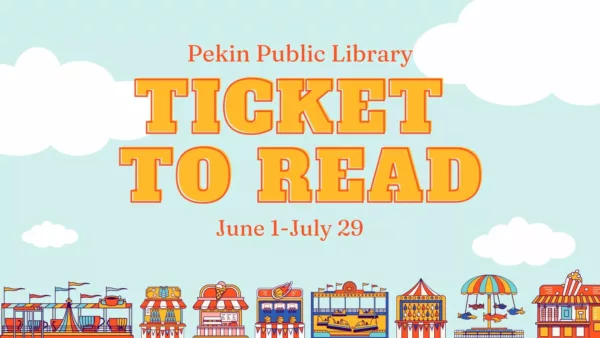 Pekin Public Library Ticket to Read logo