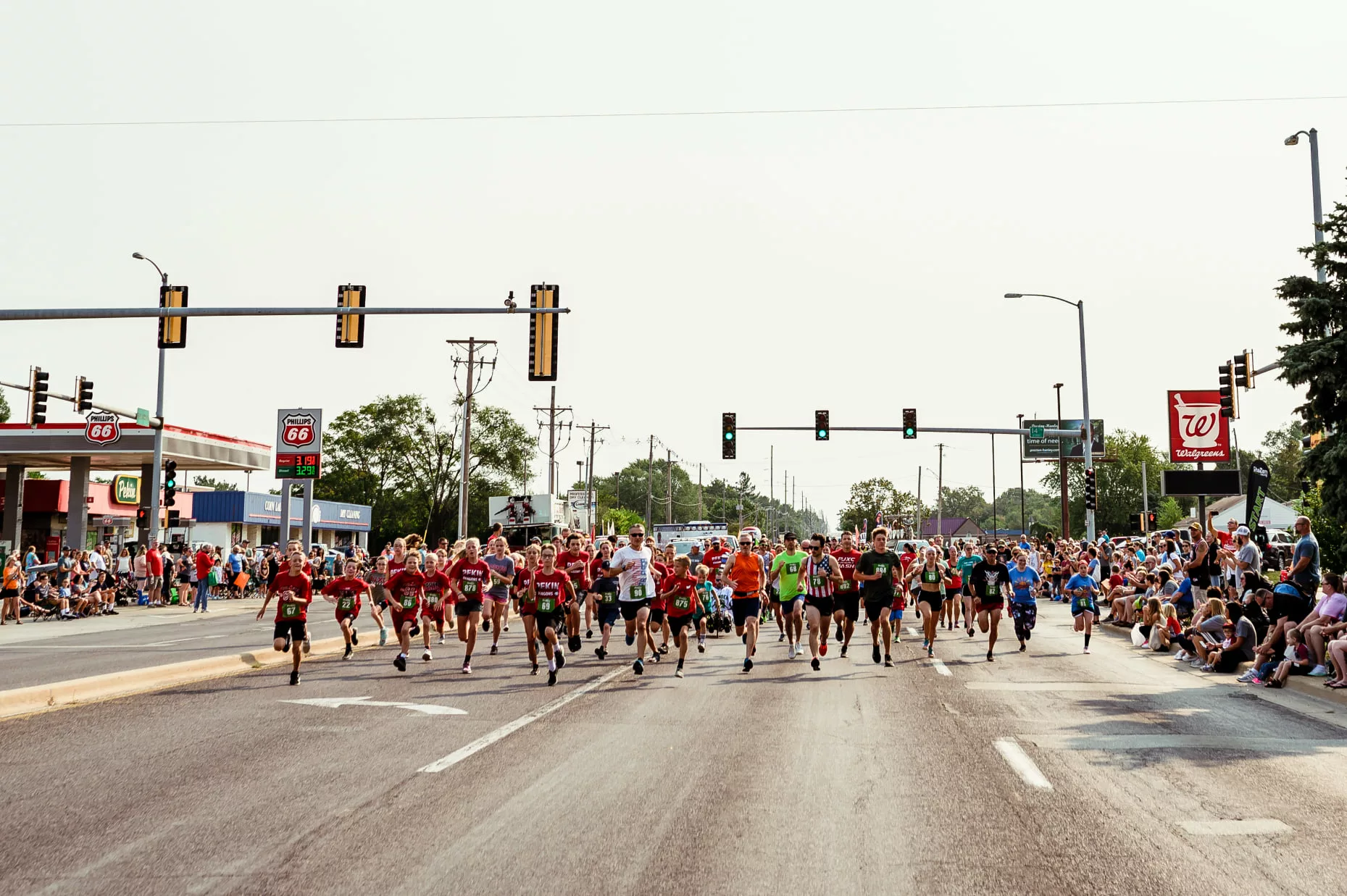 Runners running in a race